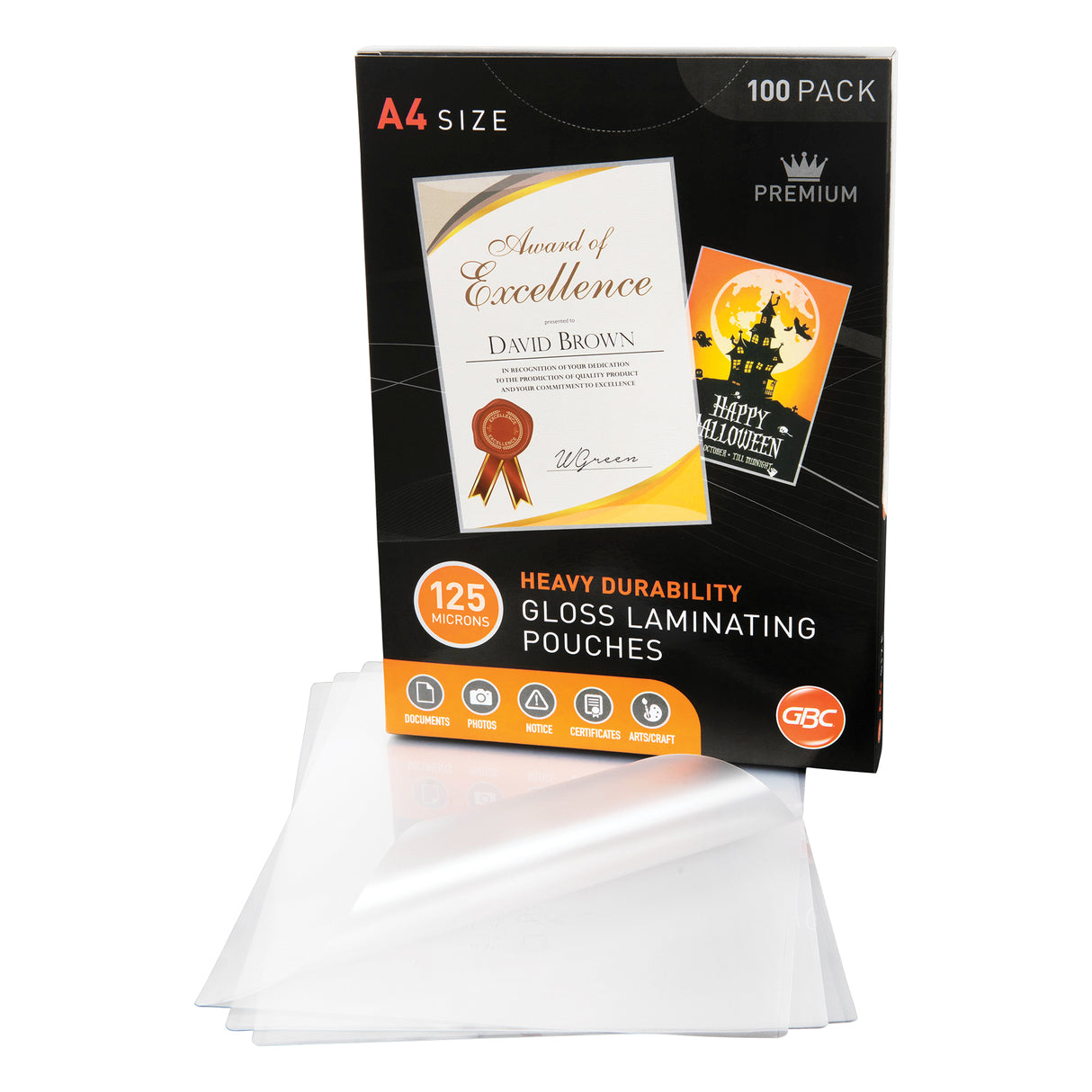 GBC Signature Laminating Pouches 125 micron A4 Pack of 100 - Zart