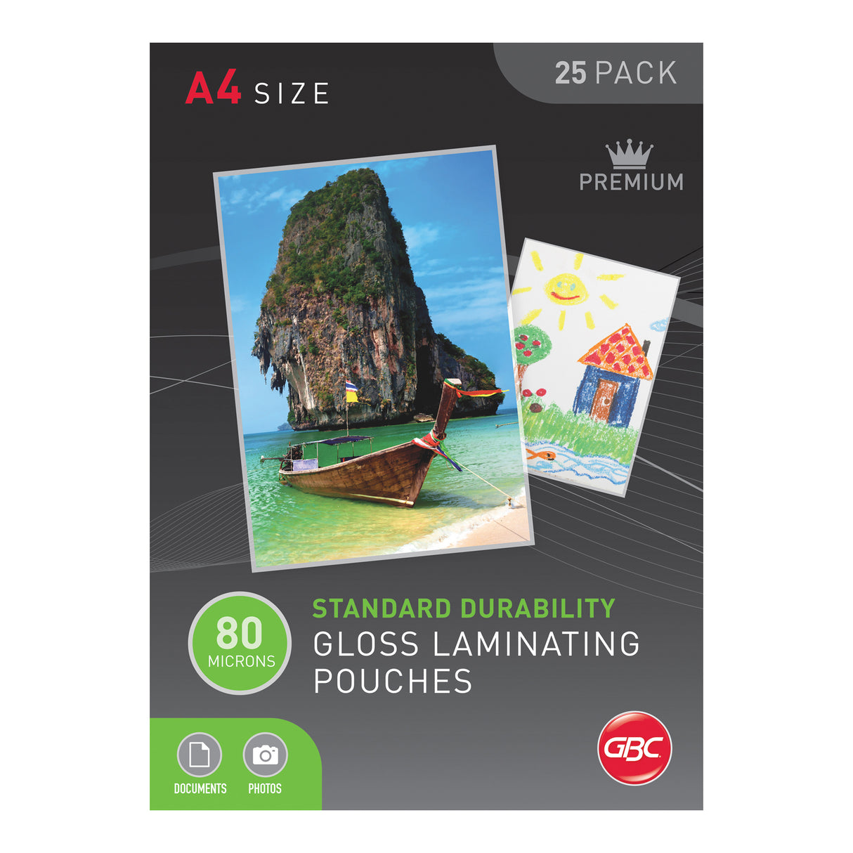 GBC Signature Laminating Pouches 80 micron Pack of 100 - Zart