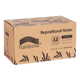 Rainbow Repositional Sticky Notes Natural Pack of 12