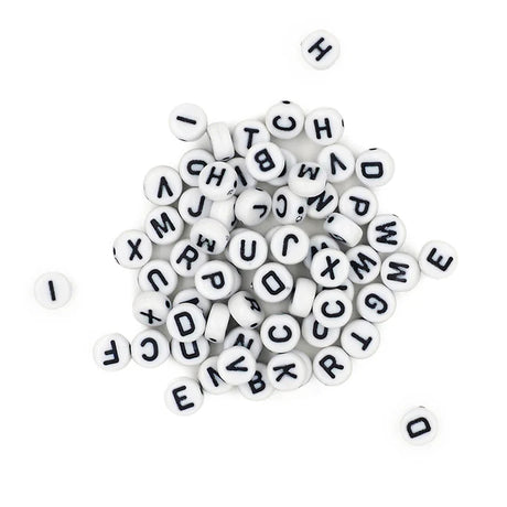 Alphabet Beads White 100g - Zart