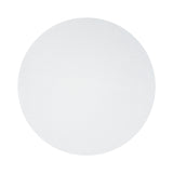 A blank round Canvas Board shown alone against a white background, displaying the smooth white primed surface with a visible fine woven texture running evenly across the entire circular face.