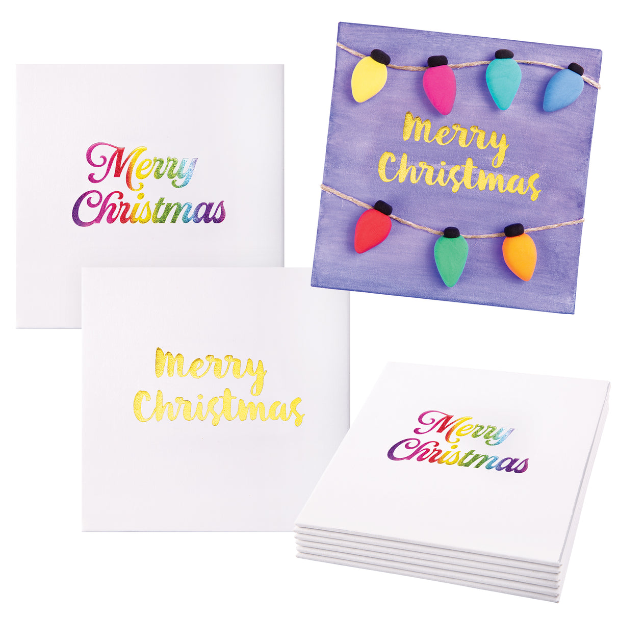 DIY Foil Christmas Canvas Pack of 6 - Zart