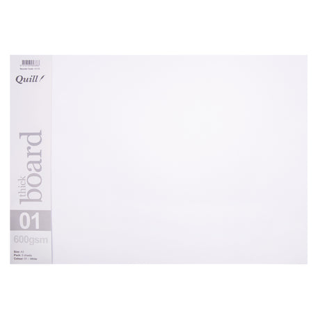 Quill Pasteboard A3 600gsm White Pack of 5 - Zart