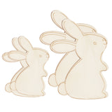 Wooden Easter Rabbit Shapes Pack of 4 - Zart