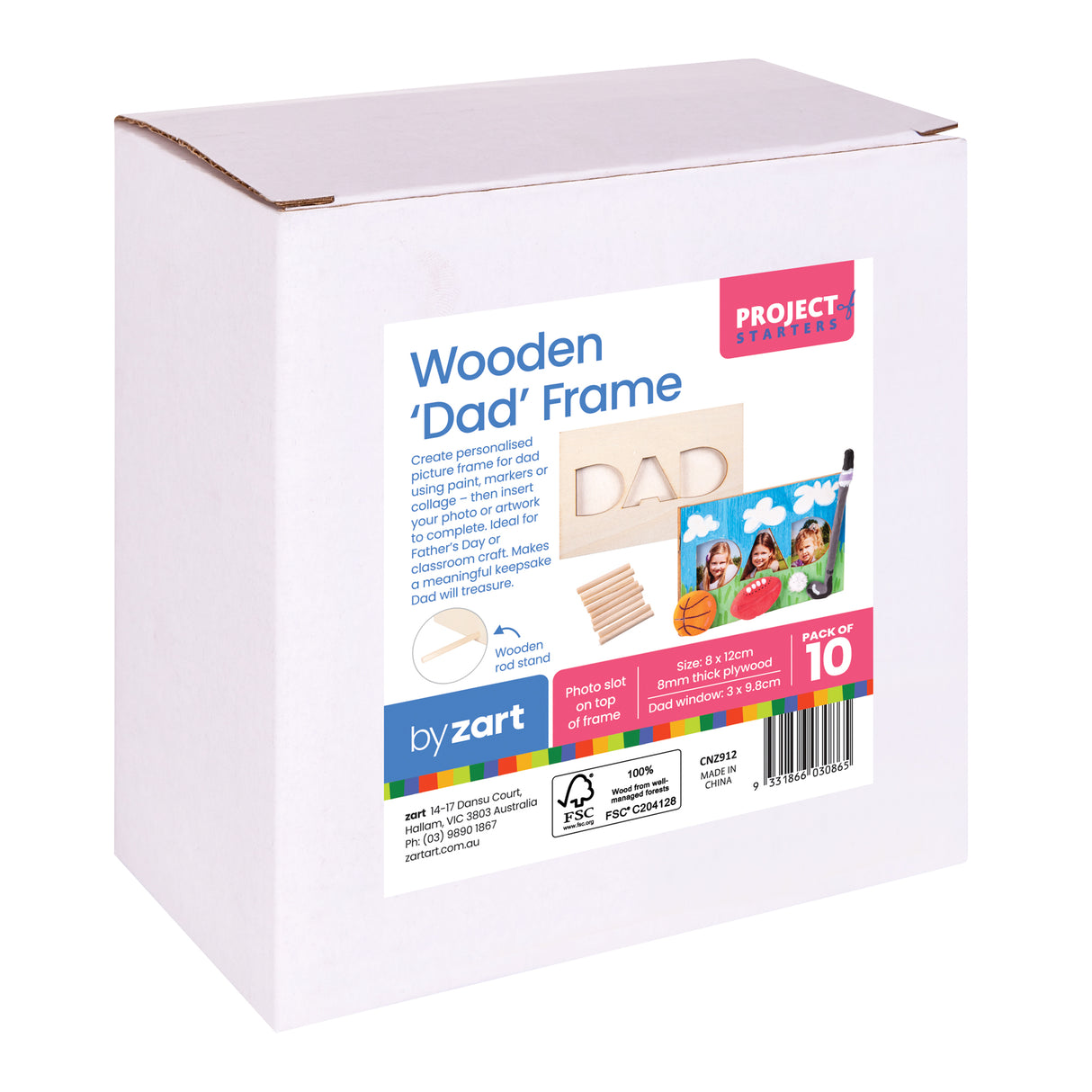 Wooden Dad Frame Pack of 10 - Zart