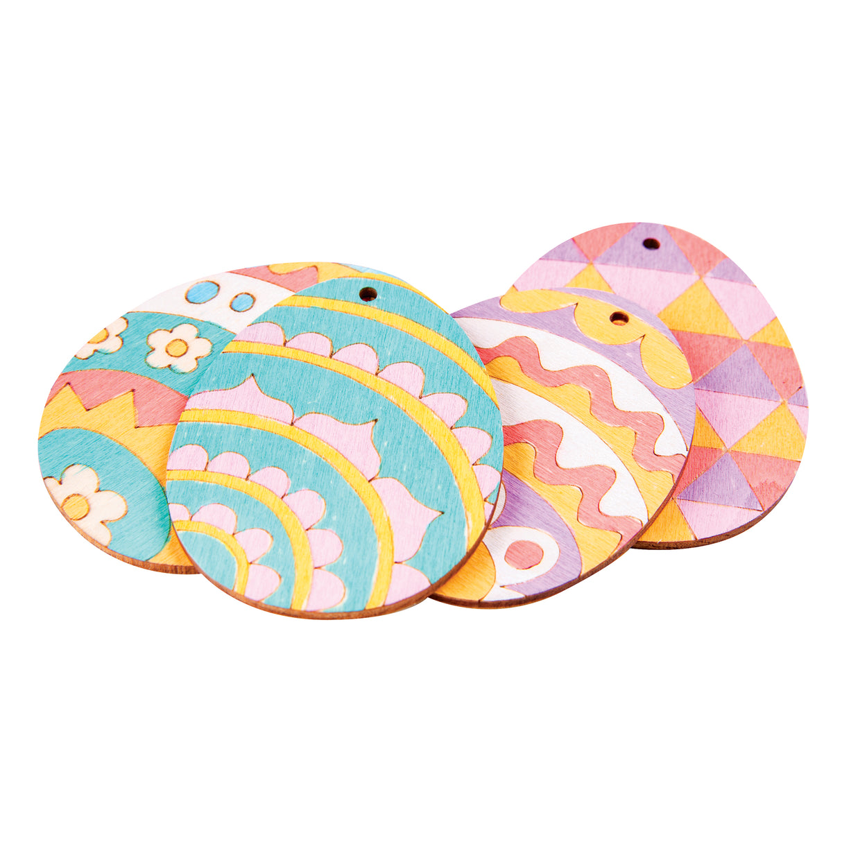Wooden Easter Egg Craft Shapes Pack of 30 - ZART