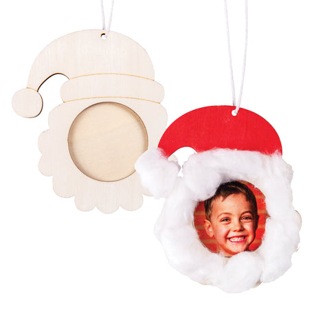 Wooden Santa Face Frames Pack of 10 - ZART