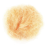 Loose natural decorative fibre grass in pale cream and golden tones with fine, wispy strands arranged in a circular nest-like formation against a white background, ideal for collage, mixed media, and craft projects requiring textured natural materials.