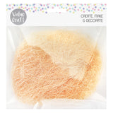 Value Craft Decorative Fibre Grass in a clear plastic package, showing fine, wispy strands in natural tones ranging from pale cream to peachy orange. The packaging features a grey circular logo and colourful confetti dots along the top, with text reading CREATE, MAKE & DECORATE.