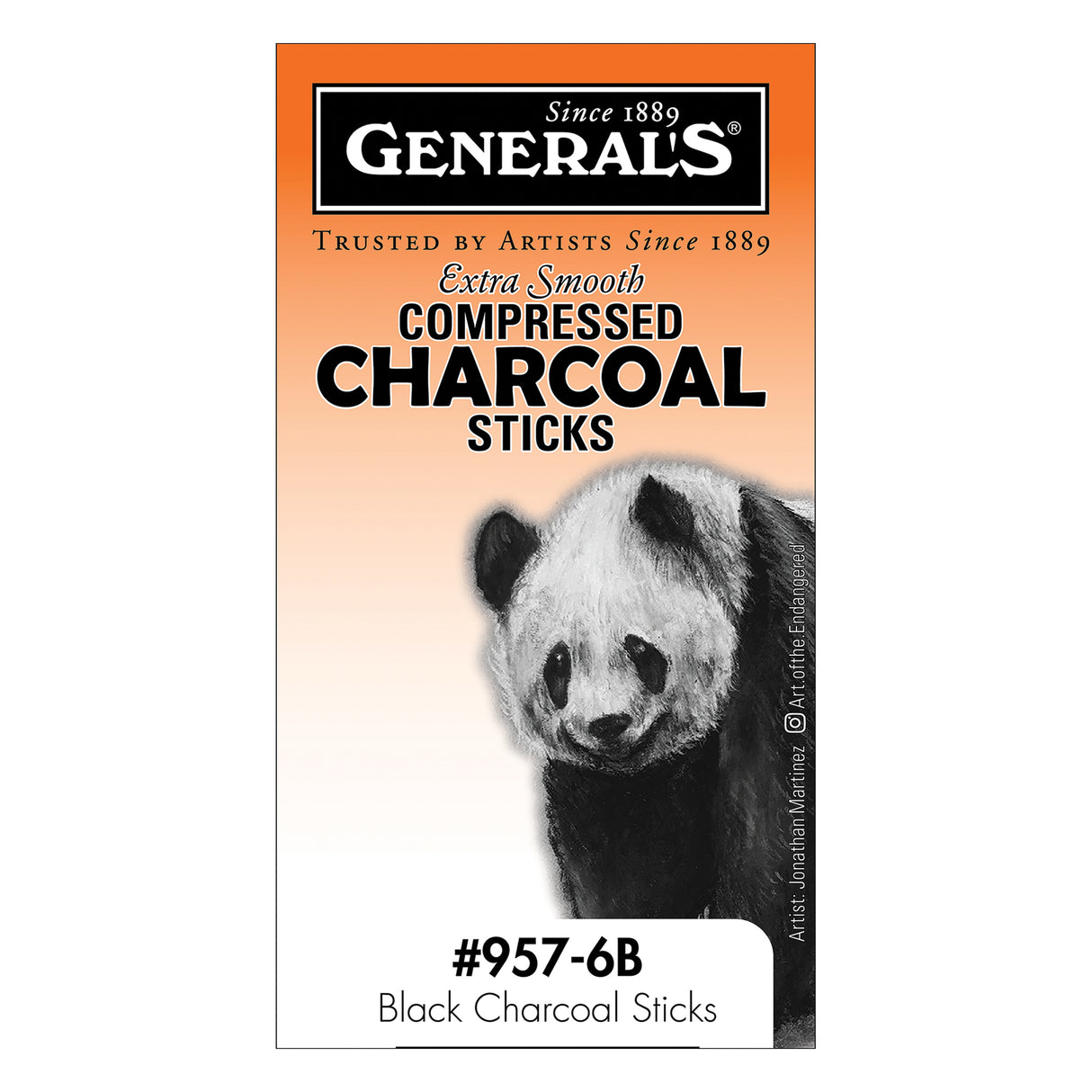 Generals Compressed Charcoal Black 6B Pack of 12