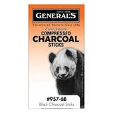 Generals Compressed Charcoal Black 6B Pack of 12