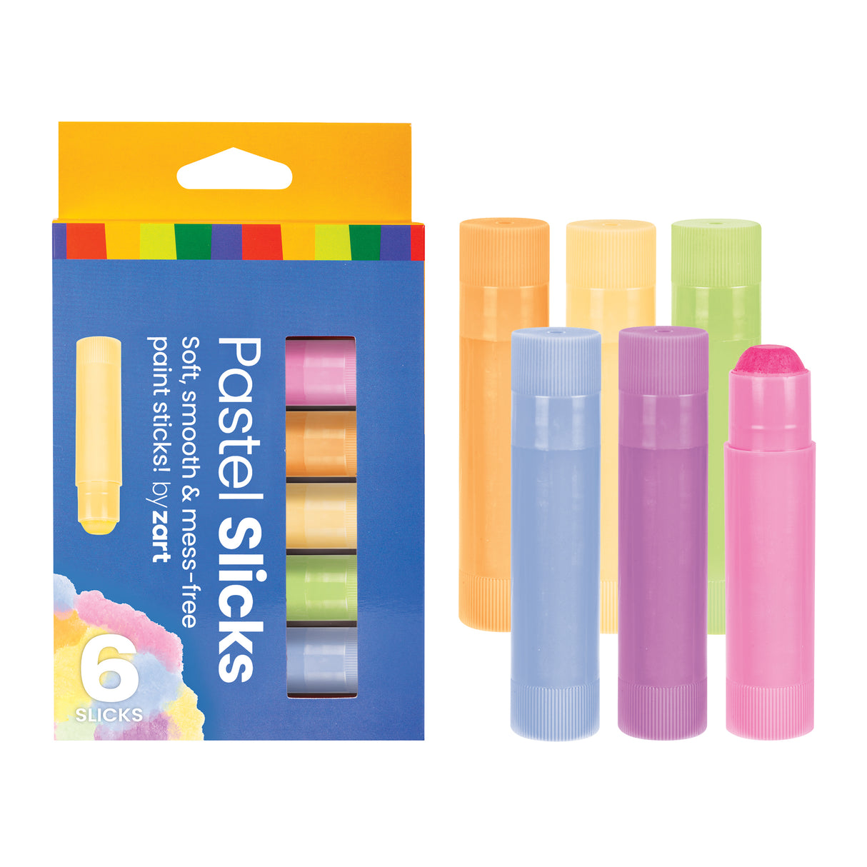 Slicks Paint Sticks by Zart Pastel Pack of 6