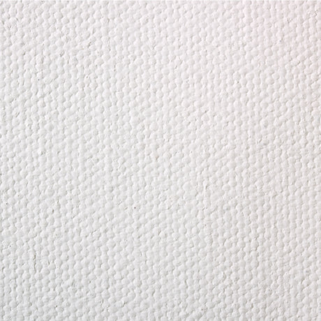 Close-up of Art Spectrum Canvas Primed 10oz surface showing an even white coating with a fine, pebbled texture. Subtle irregular bumps and woven impressions are visible across the surface, creating a matte appearance with soft shadows and a consistent, tactile finish.