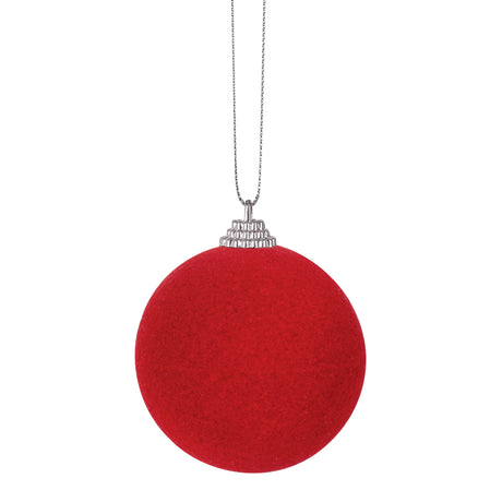 Flocked Baubles 6cm Pack of 10