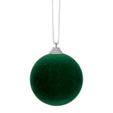 Flocked Baubles 6cm Pack of 10 - Zart