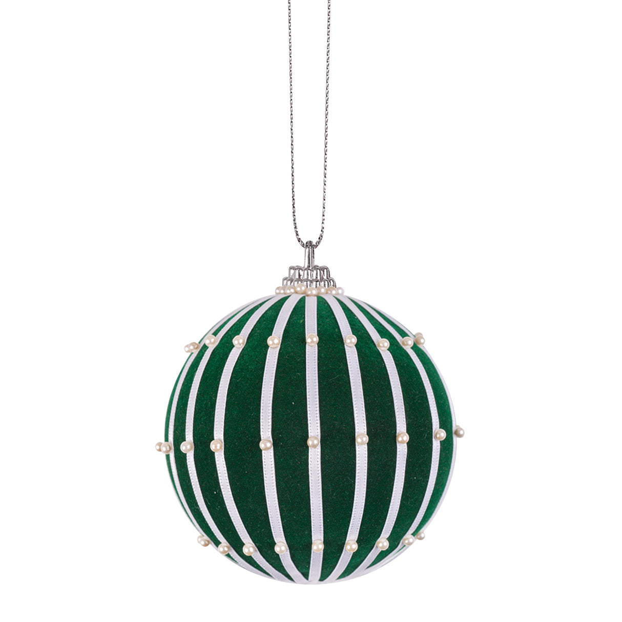 Flocked Baubles 6cm Pack of 10 - Zart