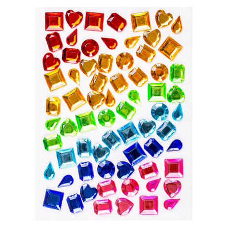 Adhesive Gems Shaped Pack of 70