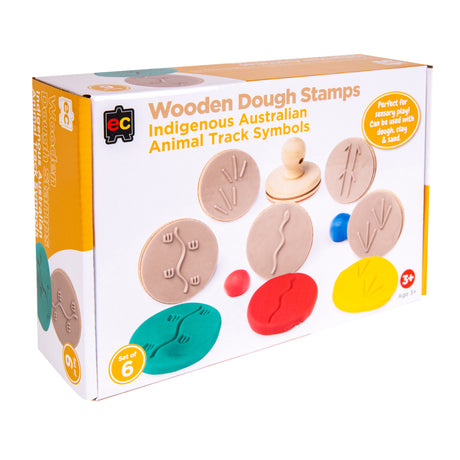 EC Wooden Dough Stamps Pack of 6 (Indigenous Australian) - Zart
