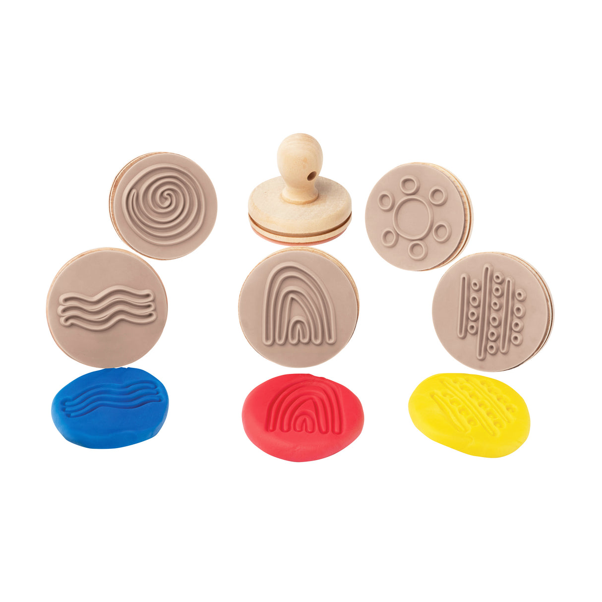 EC Wooden Dough Stamps Pack of 6 (Indigenous Australian) - Zart