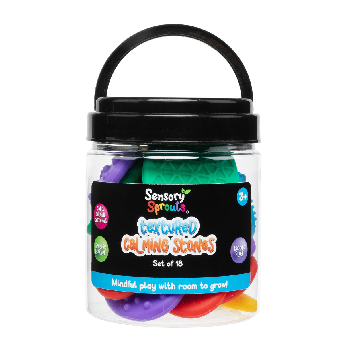 Sensory Sprouts Textured Calming Stones Set of 18 - Zart