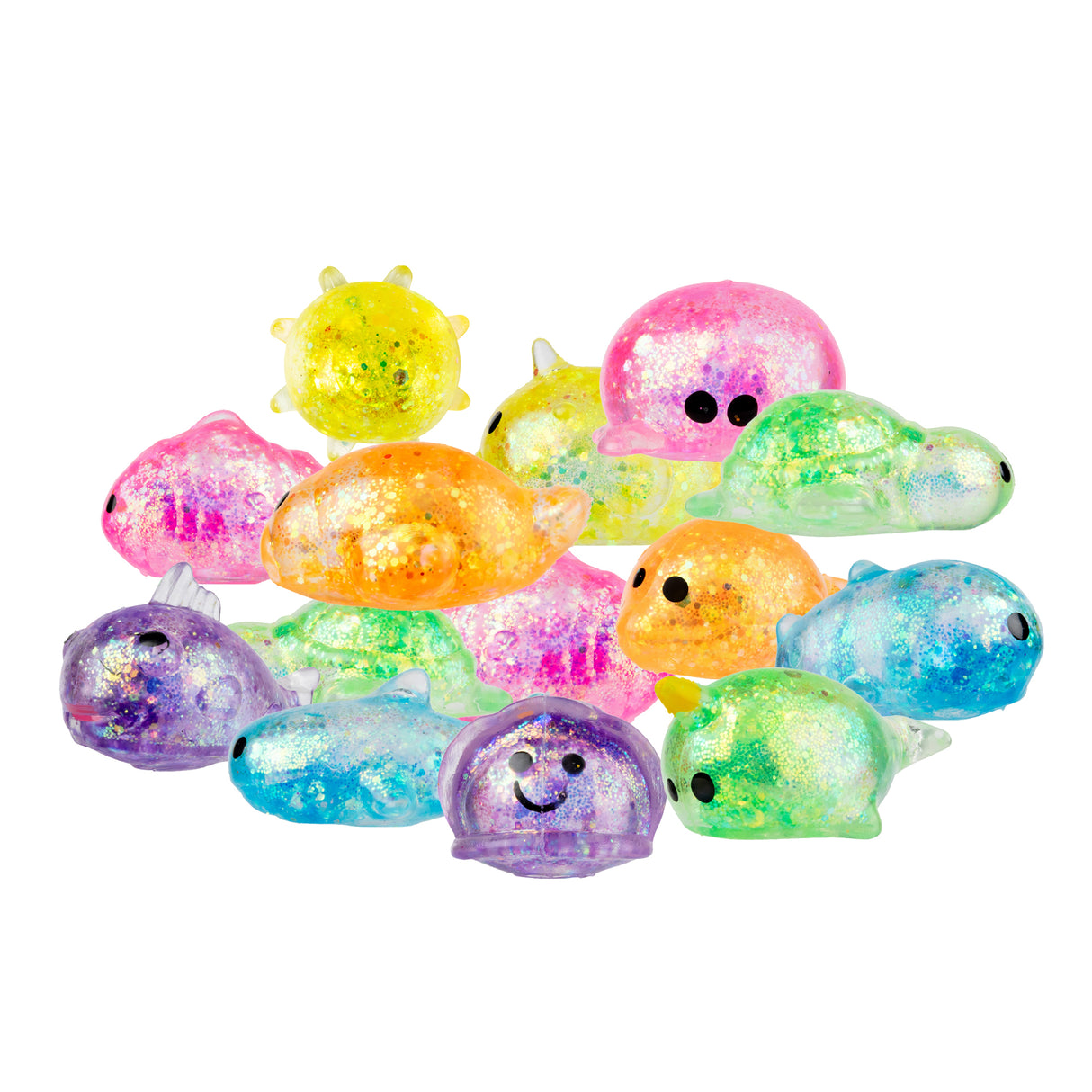 Sensory Sprouts Squeeze Glitter Shapes Pack of 12 - Zart