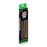 Sensory Sprouts Textured Twistable Strings Set of 6 in green and black packaging, displaying six flexible, colourful strings with various textured surfaces including ridged, bumpy, and smooth patterns in orange, blue, purple, yellow, pink, and green for tactile sensory play.