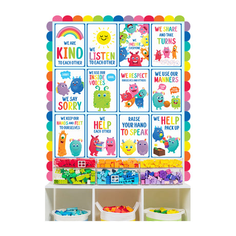 Giggle & Grow Classroom Rules Poster Set of 12 - Zart