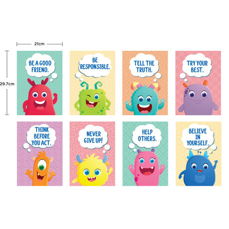 Giggle & Grow Character Traits Poster Set of 8 - Zart