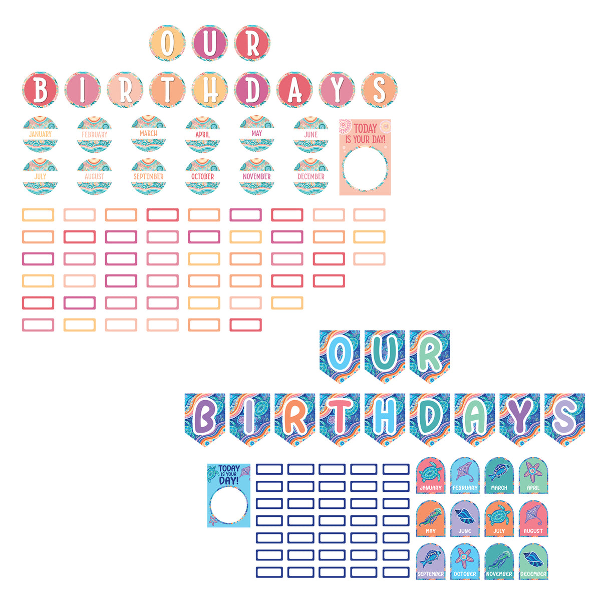 Birthday Bulletin Board Set (Indigenous Australian) - Zart