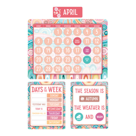 Calendar Bulletin Board Set  (Indigenous Australian) - Zart
