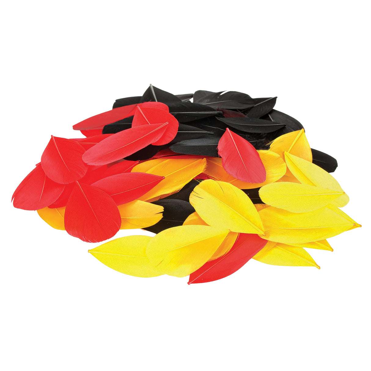 Trimmed Feathers  Aboriginal Flag Colours 20g