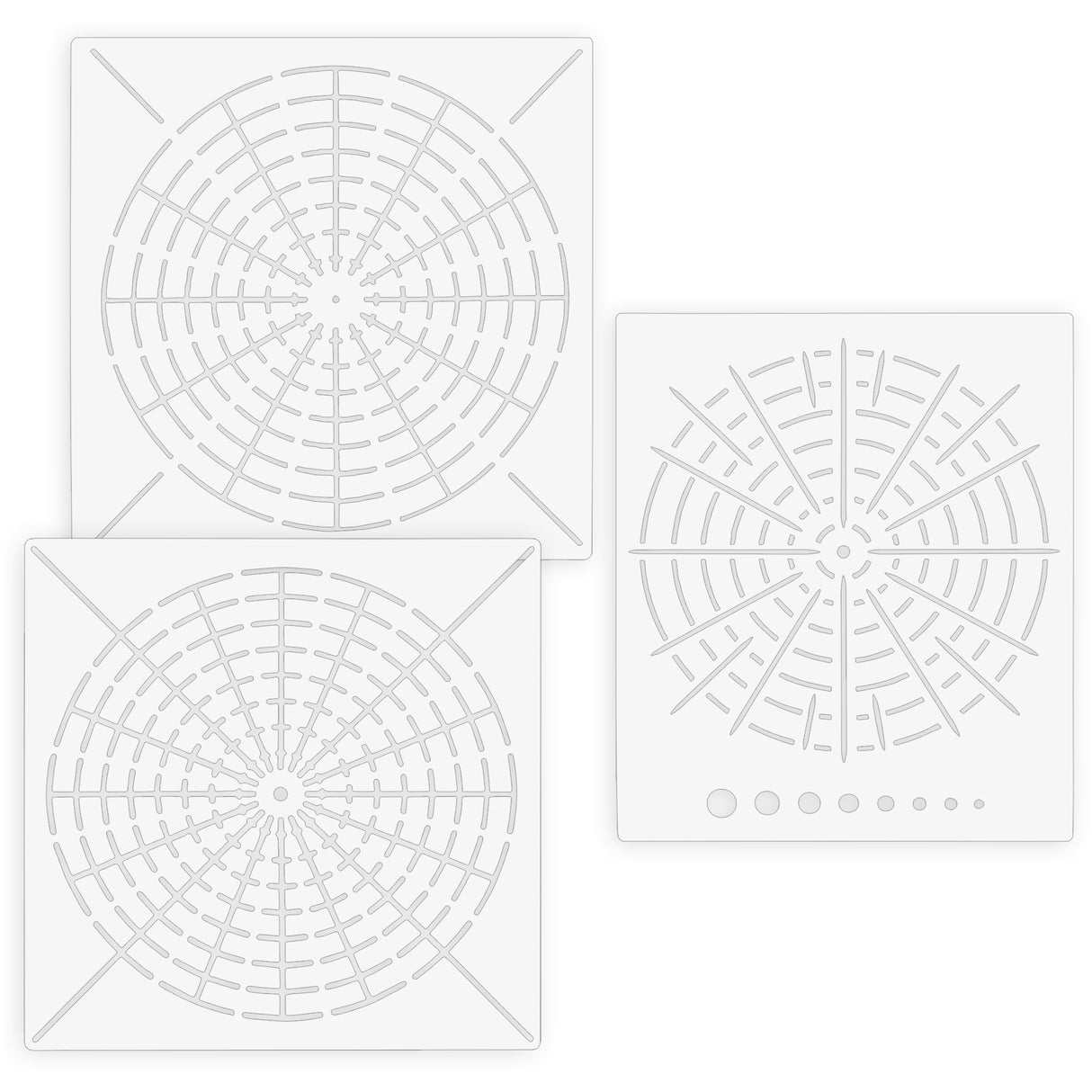 Easy Draw Mandala Stencils Pack of 3