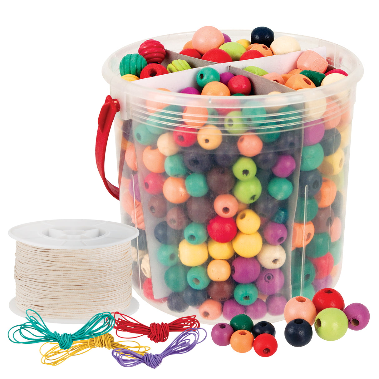 Wooden Bead Bright Jewellery Pack