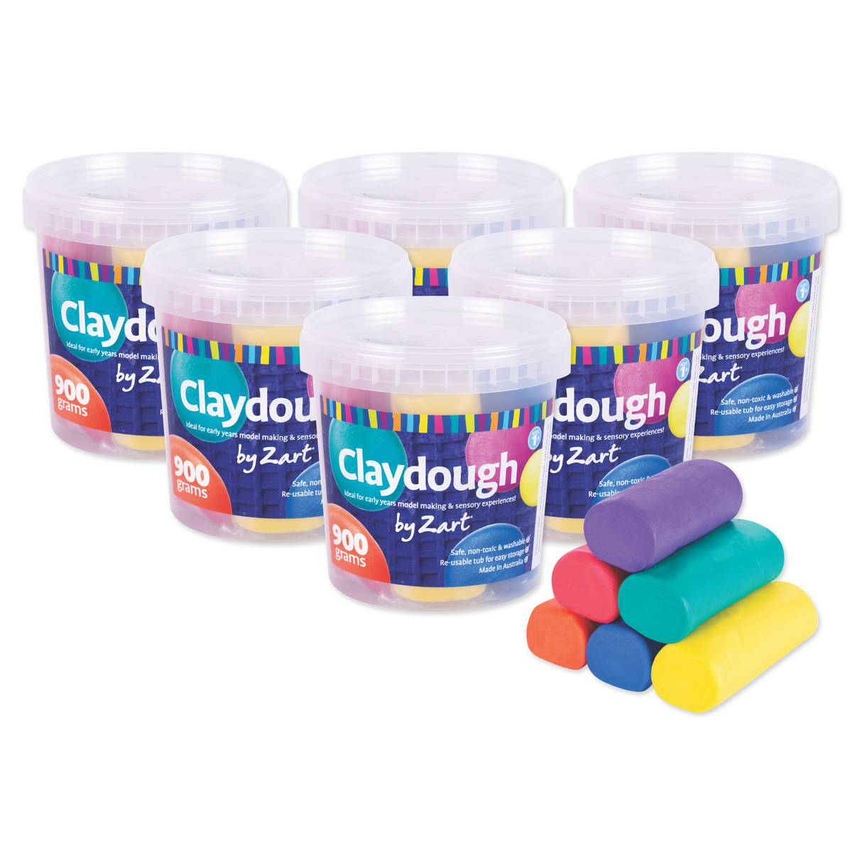 Zart Claydough Assorted Set of 6
