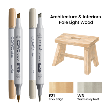 Copic Ciao Set Architecture & Interiors - Pale Light Wood