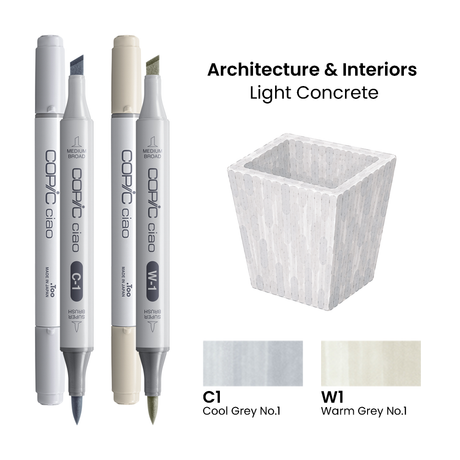 Copic Ciao Set Architecture & Interiors - Light Concrete