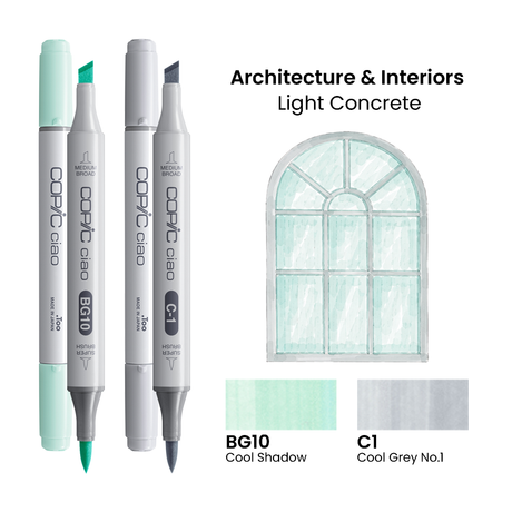 Copic Ciao Set Architecture & Interiors - Glass & Sky