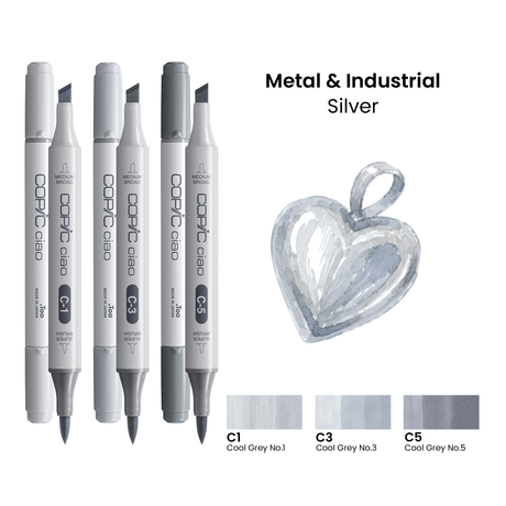 Copic Ciao Set Metals & Industrial - Silver