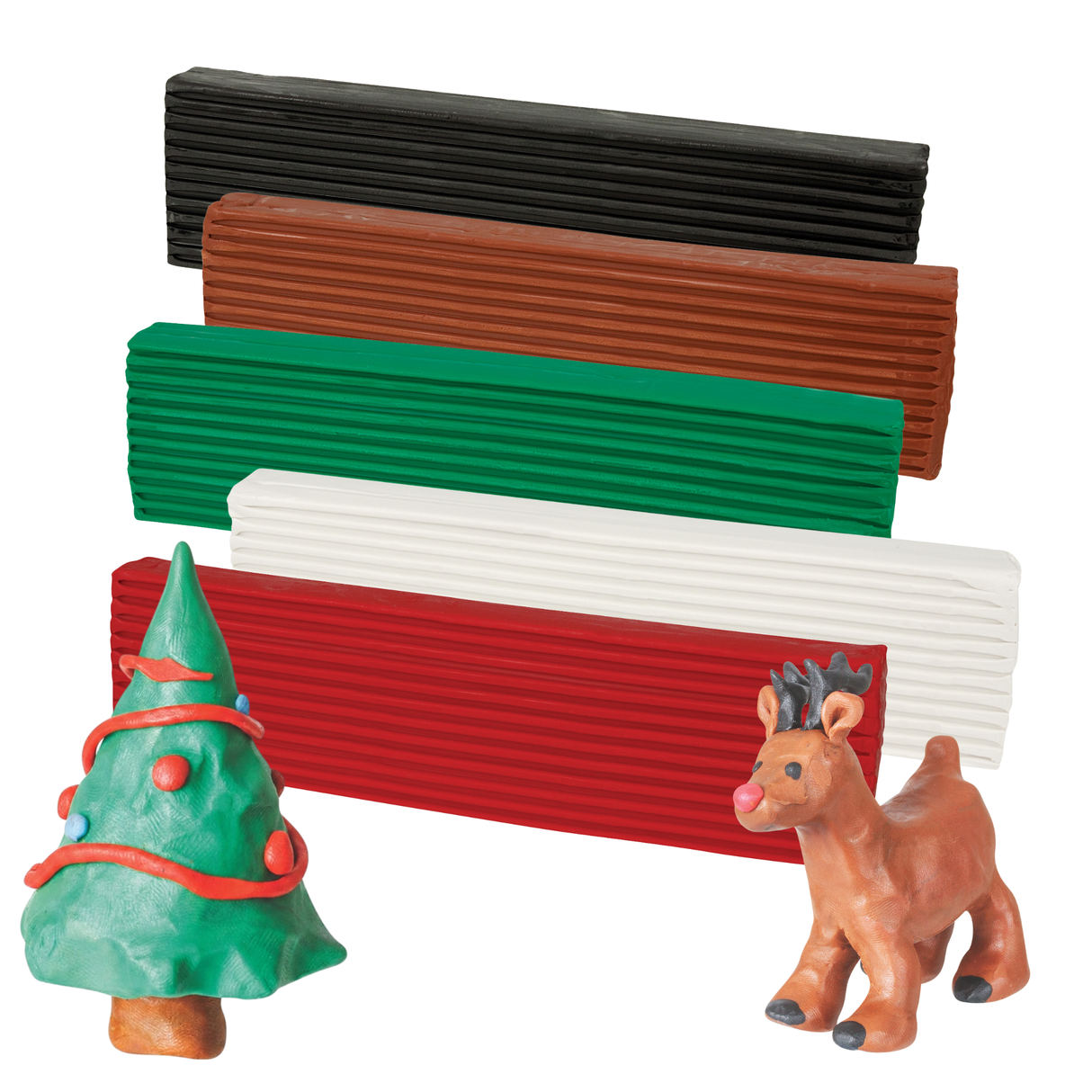 Zart Plasticine 500g Christmas Pack of 5