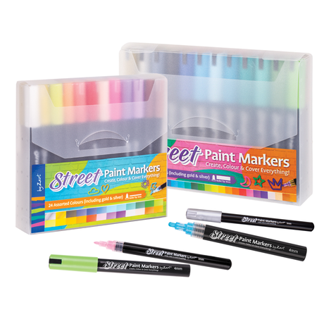 Twin Pack Saver Street Paint Markers by Zart 1 & 4mm