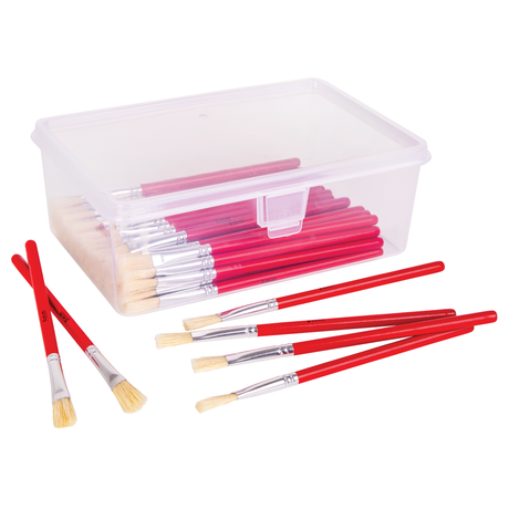 Classroom Organised Sets - Zart Wooden Adhesive Brushes 9mm 48 Pack - Zart