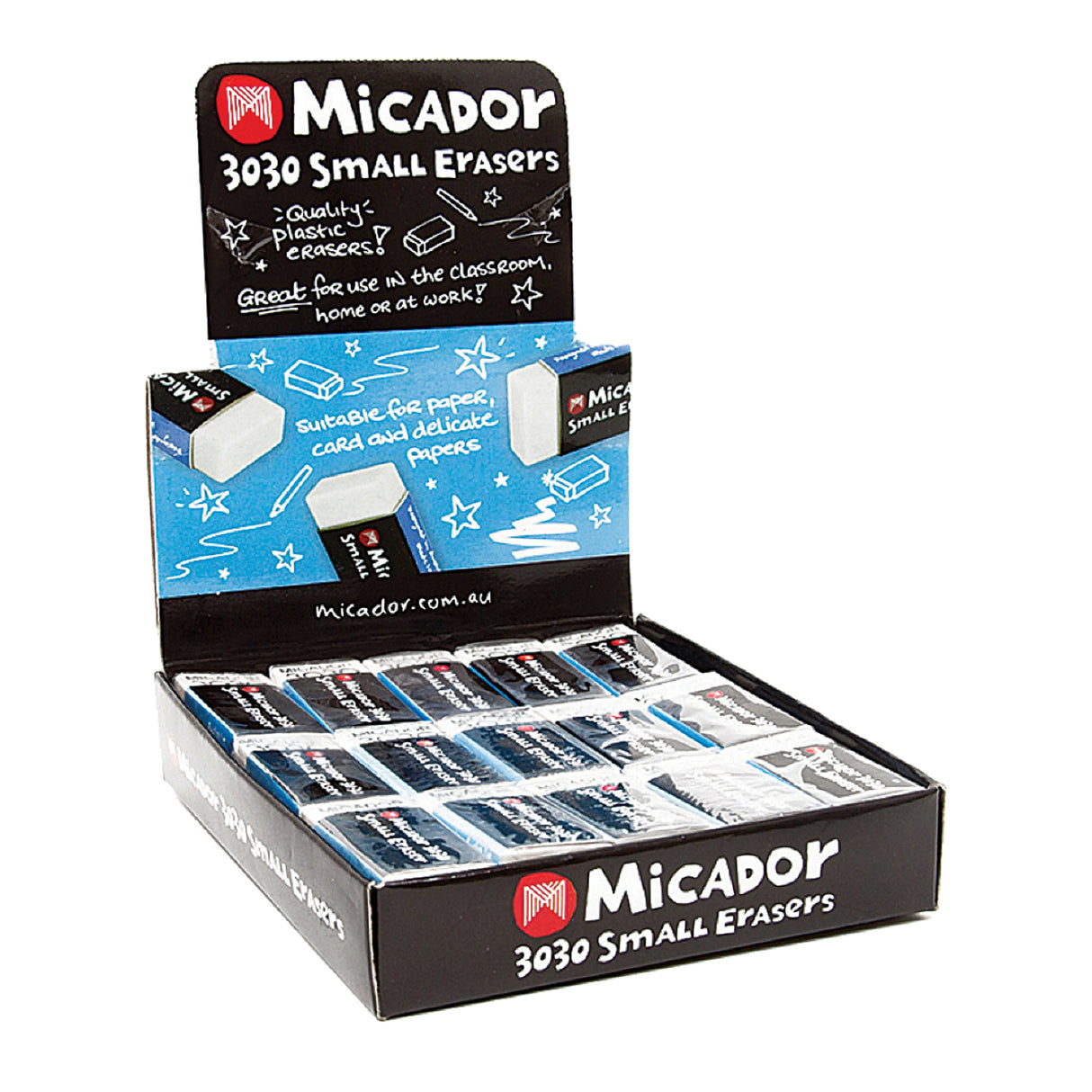 Micador 3030 Small Erasers  Box of 30 - Zart