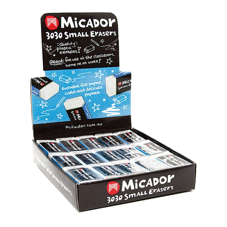 Micador 3030 Small Erasers  Box of 30 - Zart