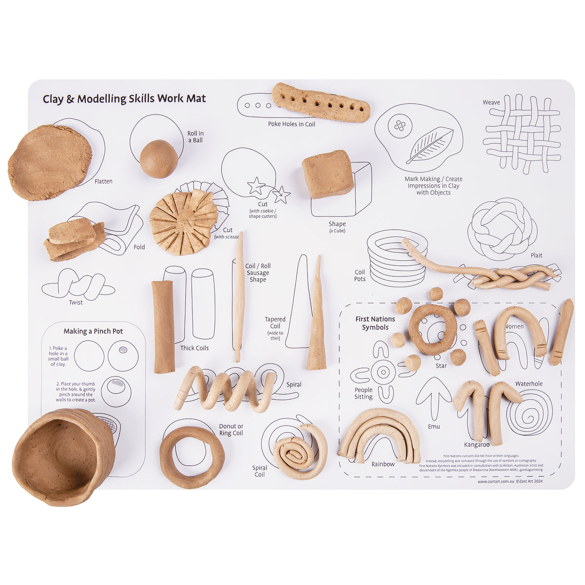 Modelling Mat Zart Clay and Modelling Skills Silicone Mat