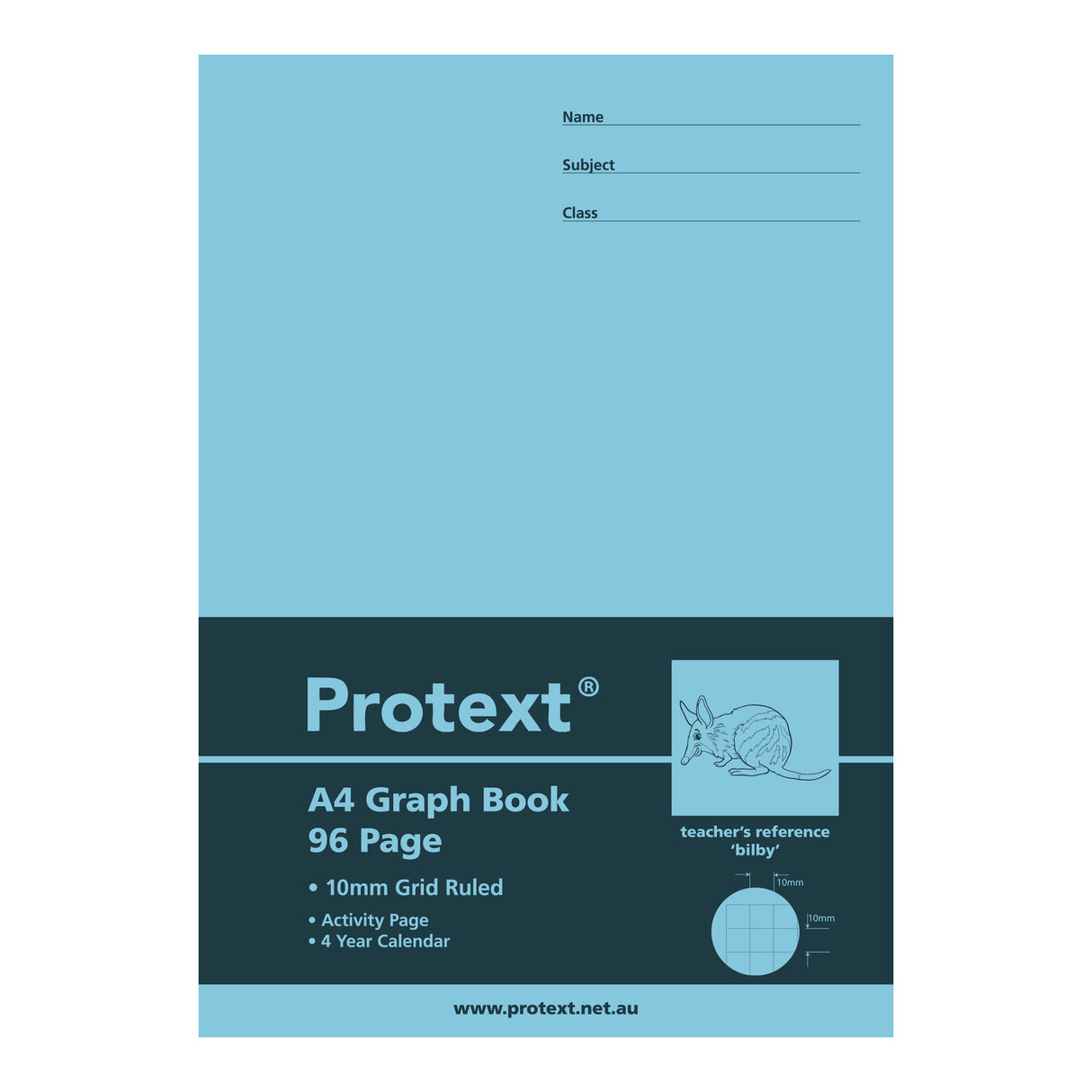 Protext Graph Exercise Book 330 X 240mm 10mm Grid 96 pages - Zart