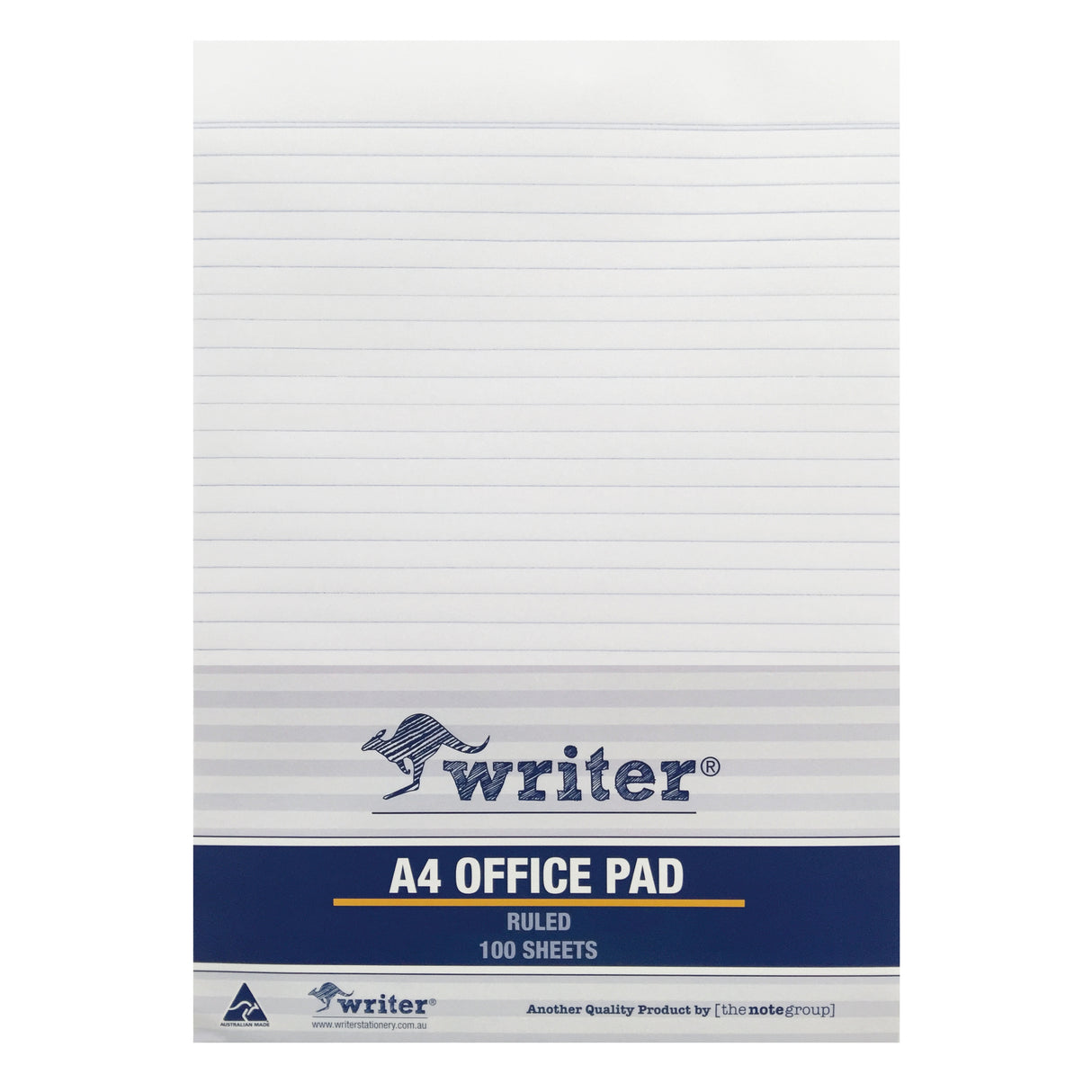 Writer Office Pad A4 8mm Ruled 100 Sheet