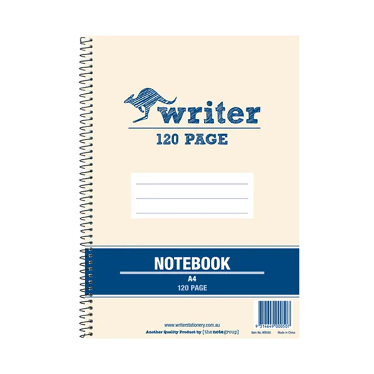 Writer Spiral Notebook A4 8mm Ruled 120 pages - Zart
