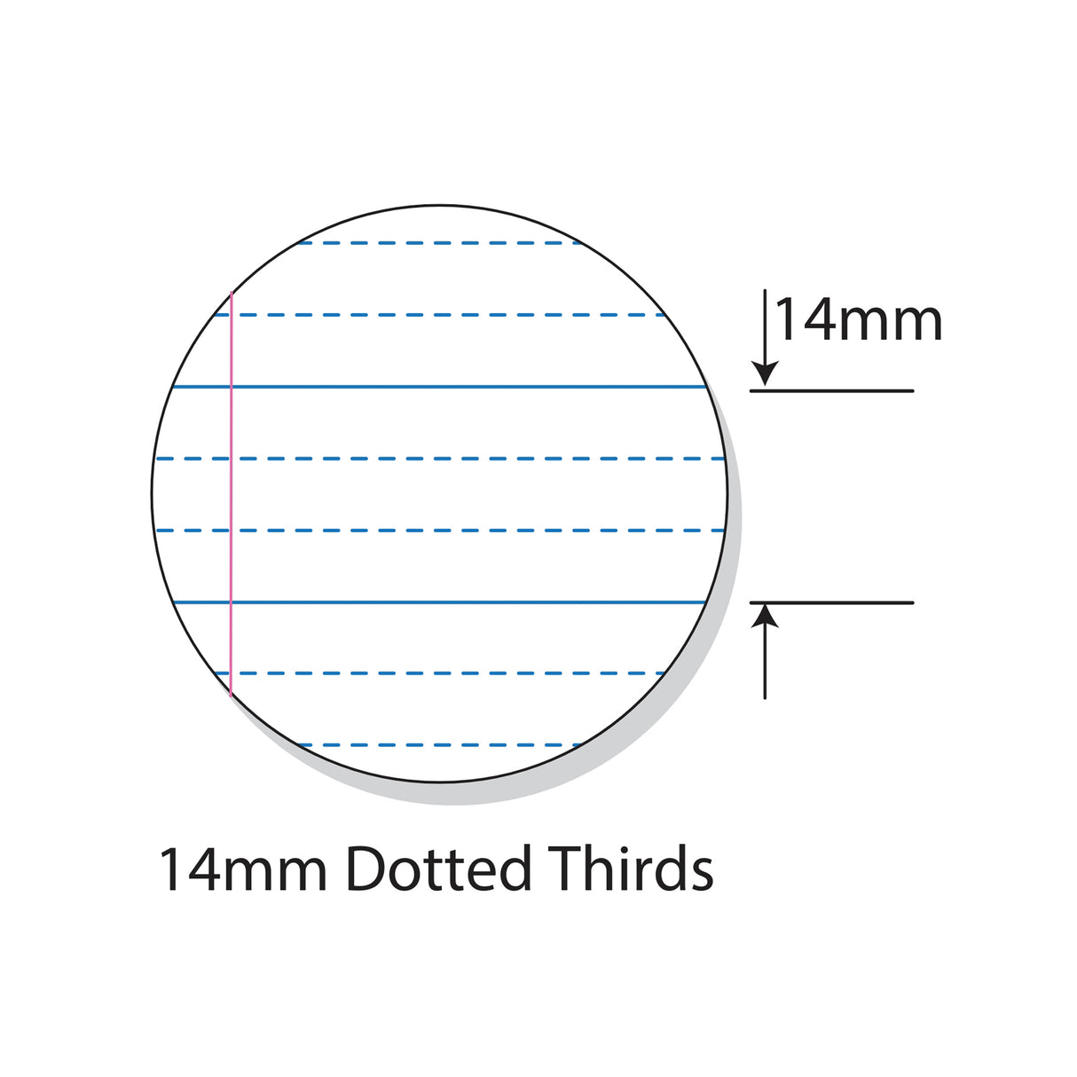 Writer Premium Dotted Thirds A4 Ruled Red Margin 64 pages - Zart