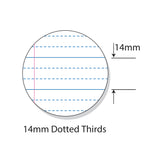 Writer Premium Dotted Thirds A4 Ruled Red Margin 64 pages - Zart