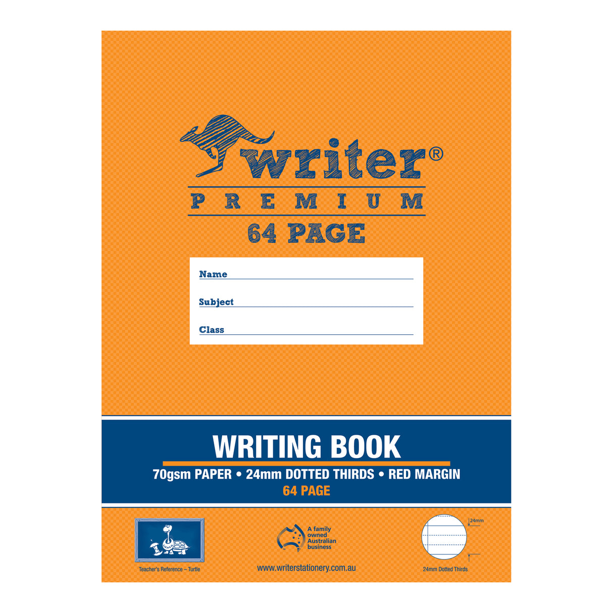 Writer Premium Dotted Thirds 330x240mm Red Margin 64 pages - Zart